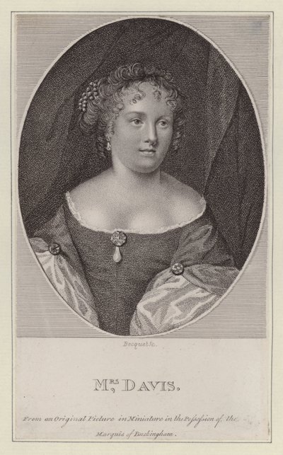 Mary Davis , engelsk skuespillerinne (gravering) av European School