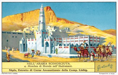 Horeda-moskeen i Hadhramaut (chromolitho) av European School