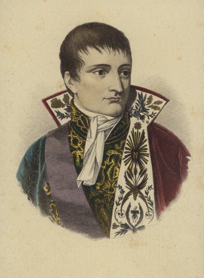 Napoleon Bonaparte (farget gravering) av European School