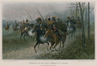 Napoleon og hans stab overrasket av kosakker av European School