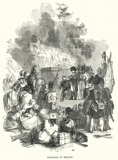 Napoleon i Moskva (gravering) av European School