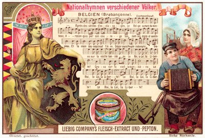 Belgias nasjonalsang (chromolitho) av European School