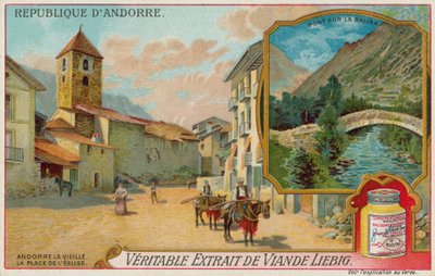 Old Church Square og en bro over Rio Valira av European School