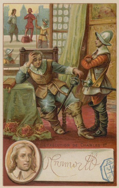 Oliver Cromwell og henrettelsen av Charles I, 1649 av European School