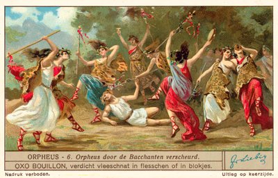 Orpheus revet i stykker av Bacchantene av European School