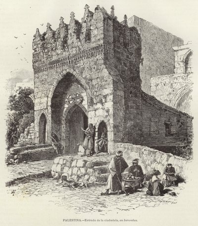 Palestina, Inngangen til citadellet, i Jerusalem av European School
