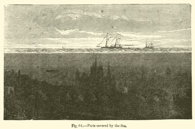 Paris dekket av havet (gravering) av European School