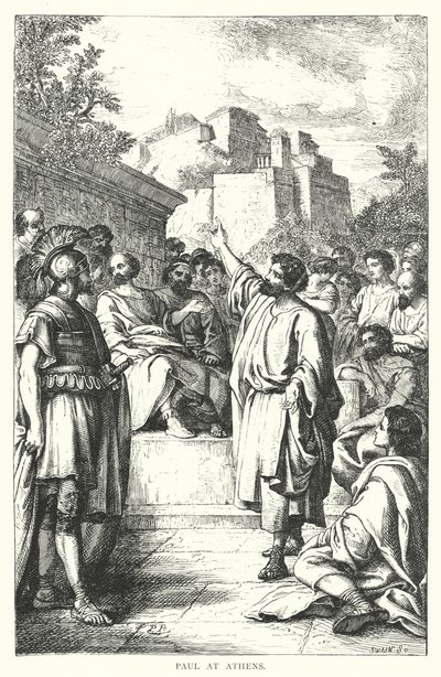 Paul i Athen (gravering) av European School
