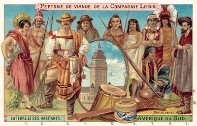 Folk i Sør-Amerika (chromolitho) av European School