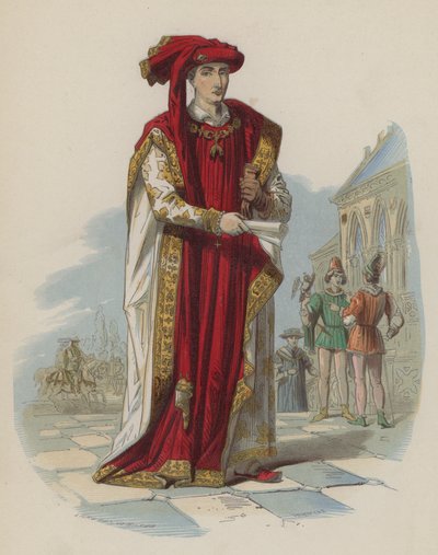 Filip den gode, hertug av Burgund (farget gravering) av European School