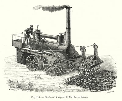Steam pickaxe av MM Barrat brothers (gravering) av European School