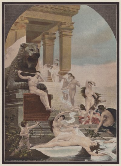 Profan musikk (farge litho) av European School