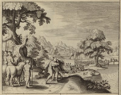 Forsoning av Jakob og Esau (gravering) av European School