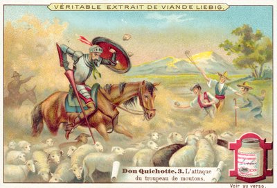 Scene fra Don Quixote (chromolitho) av European School