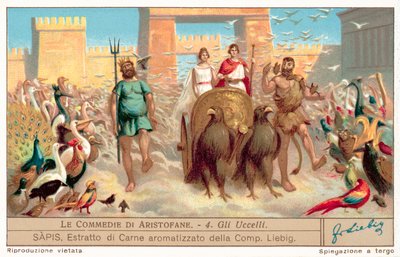 Scene fra The Birds (chromolitho) av European School