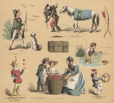 Utklipp for unge (farge litho) av European School