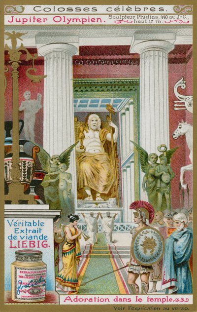 Statue av Jupiter av Phidias av European School