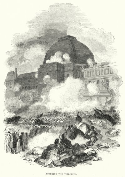 Storming the Tuileries (gravering) av European School