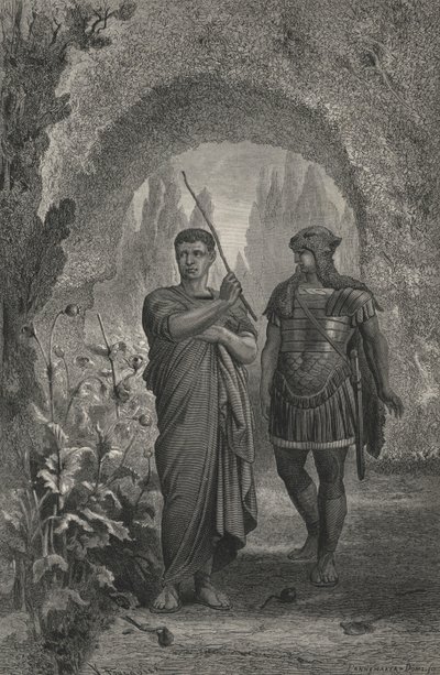 Tarquin den suverene og utsendingen til Sextus (gravering) av European School