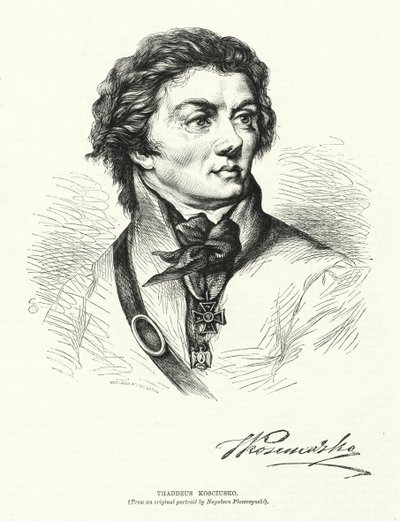 Thaddeus Kosciusko (gravering) av European School