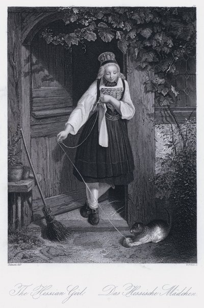 The Hessian Girl (gravering) av European School