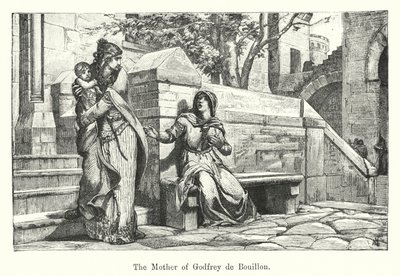 Moren til Godfrey de Bouillon (gravering) av European School