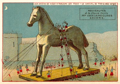 Den trojanske hesten (chromolitho) av European School