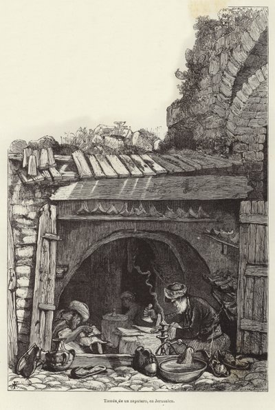 En skomakerbutikk i Jerusalem av European School