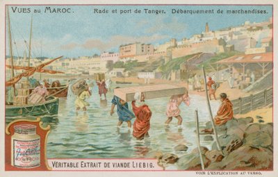 Lossing av varer i havnen i Tanger av European School