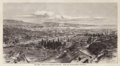 Utsikt over Valparaiso, Chile (gravering) av European School