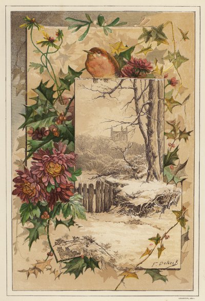 Vinter (farge litho) av European School