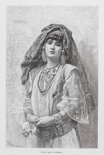 Ung jente fra Tlemcen (gravering) av European School