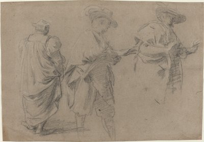 En dommer og to herrer advokater av Eustache Le Sueur