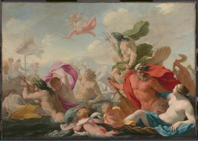 Havguder hyller kjærligheten av Eustache Le Sueur