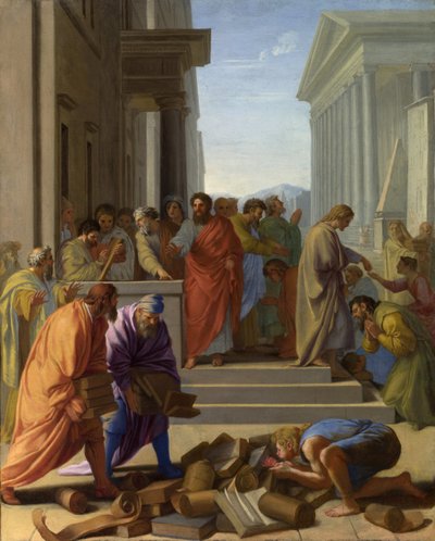 Paulus forkynner i Efesos av Eustache Le Sueur