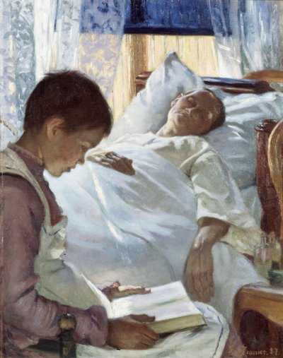 Refleksjon i blått, 1887 av Eva Bonnier