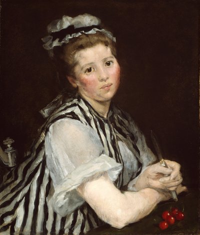 Pike med kirsebær, ca. 1870 (olje på lerret) av Eva Gonzalès