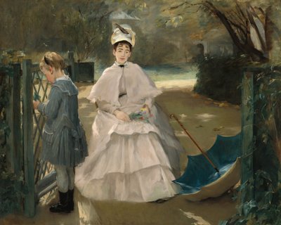 Barnepike og barn, 18771878. av Eva Gonzalès