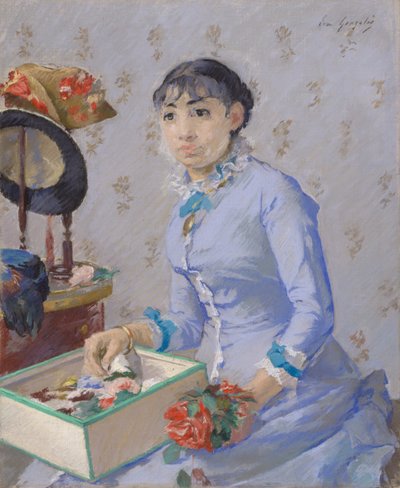 The Milliner, ca. 1877 av Eva Gonzalès