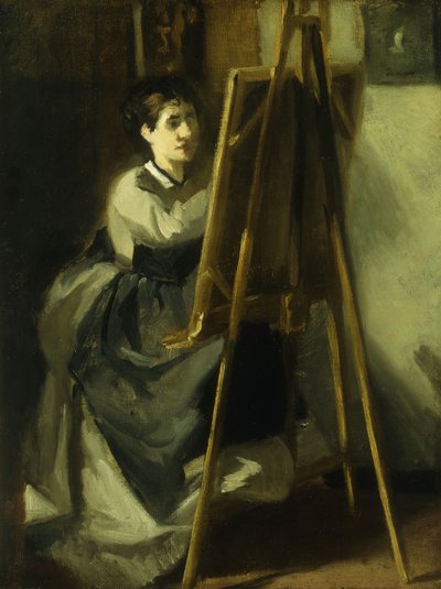 Den unge eleven; Den unge elev, ca. 1870 av Eva Gonzalès