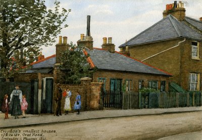 135 til 139 Oval Road: Croydon Smallest Houses, 1921 (wc på papir) av Evacustes Arthur Phipson