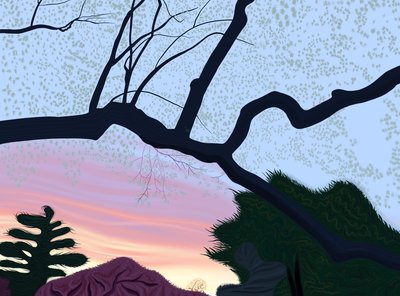 Vår, Prospect Park, 2025 (digital kunst) av Evan Sklar