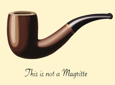 Dette er ikke en Magritte, 2025 (digital kunst) av Evan Sklar