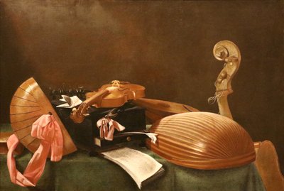 Italiensk: Musikkinstrumenter Musikkinstrumenter av Evaristo Baschenis