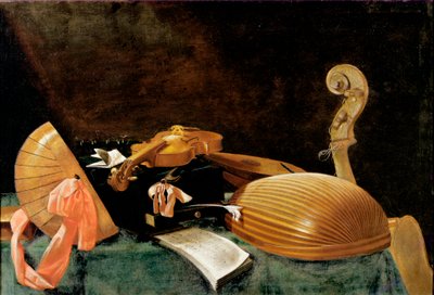 Stilleben med musikkinstrumenter av Evaristo Baschenis