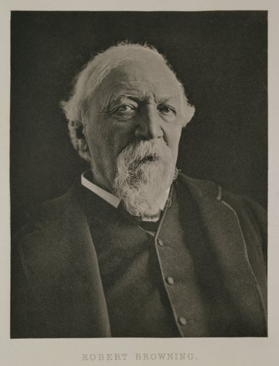 Portrett av Robert Browning (1812-89), ca. 1889 av Eveleen Myers