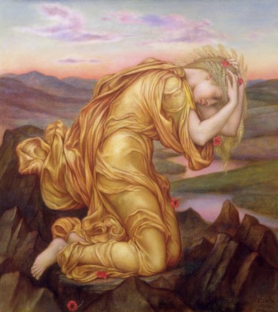 Demeter Mourning for Persephone, 1906 av Evelyn De Morgan