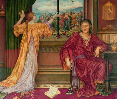 La cage doree - The Gilded Cage , av De Morgan, Evelyn (1855-1919). Olje på lerret, Mellom 1900 og 1919. Watts Gallery av Evelyn De Morgan