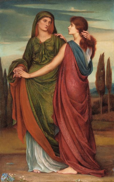 Naomi og Ruth, 1887 av Evelyn De Morgan