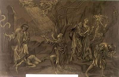 The Valley of Shadows, ca. 1899 (pastell, kritt på papir) av Evelyn De Morgan